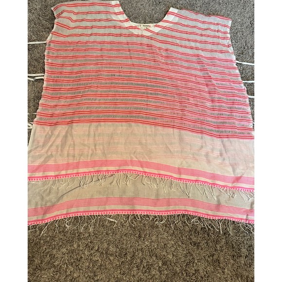 Lemlem Women's Cover Up Pink and White - Picture 1 of 3